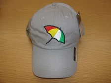Ahead Arnold Palmer Signature Umbrella Logo Lightweight Cotton Golf Hat Gray NWT