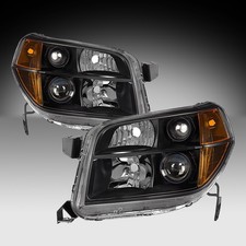 For 2006 2007 2008 Honda Pilot Black Amber Corner Headlights Assembly Headlamps