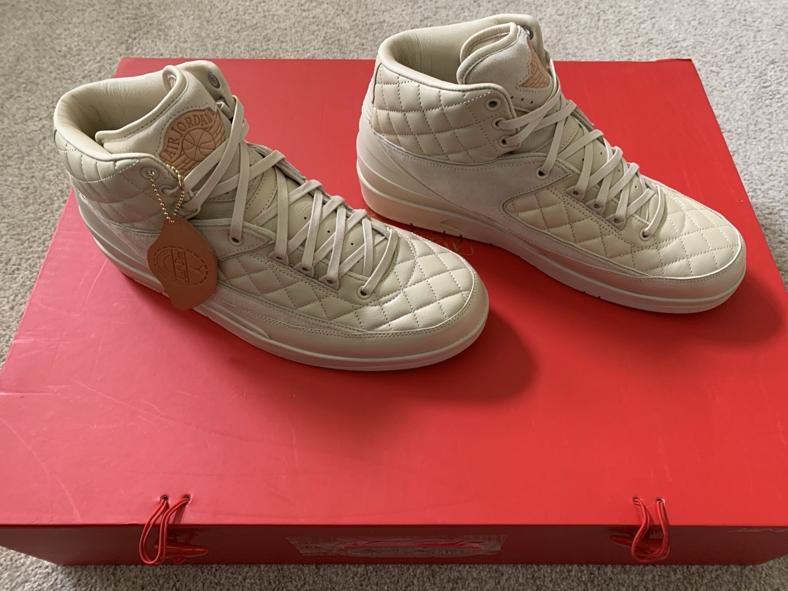 Nike Air Jordan 2 Just Don Size 12 834825-250 DS Quilted Beach Pack image 8