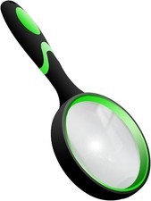 10X Shatterproof Magnifying Glass 10X Large Handheld Magnifying Glass for Senior