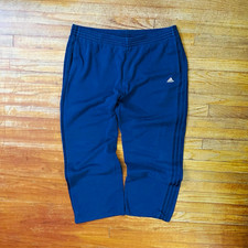 Y2K Vintage Adidas Side Stripes Logo Baggy Sweatpants Mens Large