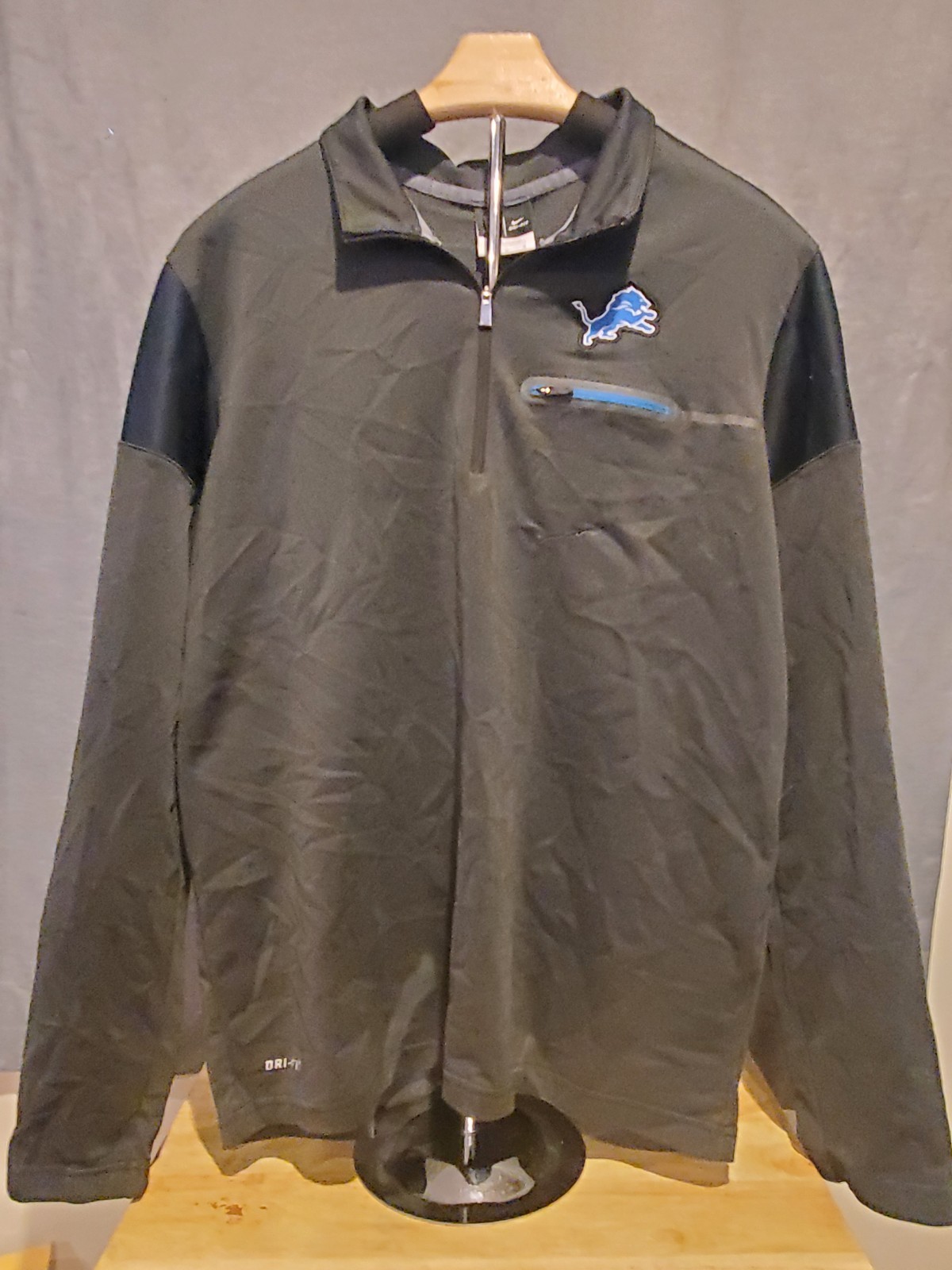 SACAI X NIKE Carolina Panthers Nike NFL On Field Uomo XL Nero Dri Fit 1 4 Zip Pullover Giacca