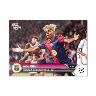2024-25 UCL Topps Now Lamine Yamal #148 Unbelievable Solo Goal