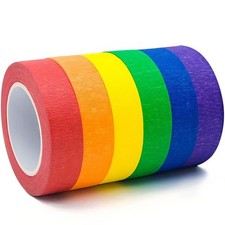 6 Rolls Colored Painters Masking Tape 0.6" x 14.3 Yd Craft DIY FROM USA