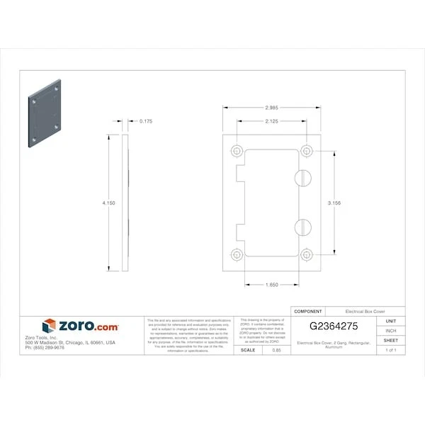 Dispositivo de cableado Hubbell-Kellems Sa3826 cubierta de caja, tipo caja de piso, 2 velocidades, aluminio Foto 2 de 3