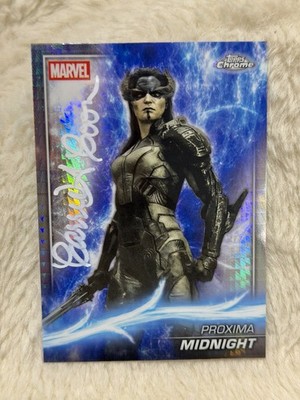 Proxima Midnight Auto Carrie Coon PHOTO PROOF 2025 Topps Chrome Marvel Studios