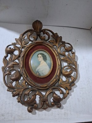 Vtg Cameo Creation Hanging Wall Art Plaque Comtesse Louisa Cercle/ Winterhalter