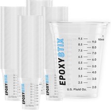  100 Pack NEW SIZE 12oz Graduated Mixing Cups - Durable Pack of 100, Clear