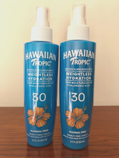 (2) Hawaiian Tropic Weightless Hydration Face SPF 30 Water Mist, 5.2 oz 01/2027+ 3.22 per gallon