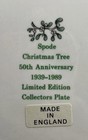 Vintage 1989 Spode Christmas Tree Plate 50th Anniversary Green Ribbon Rim 8” — photo 6