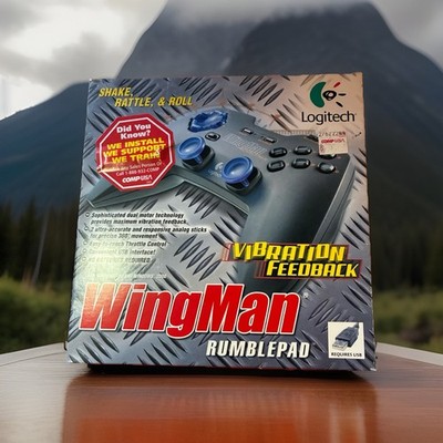 Logitech WingMan RumblePad Wired USB PC Game Controller Retro Gaming No CD