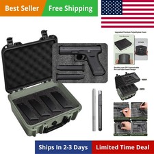 Pistol Case for 2 Handguns   TSA Approved Hard Shell Gun Case with Triple-Layer
