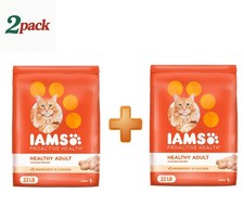 IAMS Proactive Health Indoor Adult Dry Cat Food - Healthy Cat, Chicken, 22Lb x 2