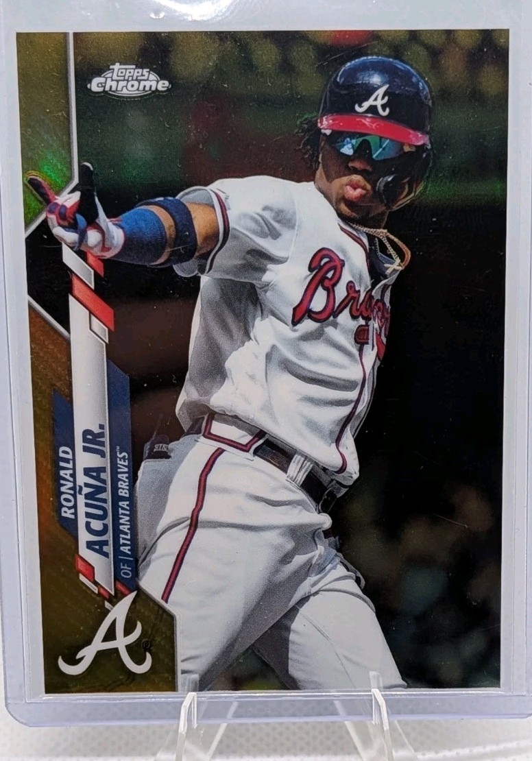 2020 Topps Chrome #112 Ronald Acuna Jr Gold Refractor /50 