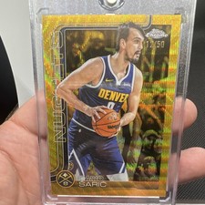 2025-26 Topps Chrome Gold Wave Refractor Dario Saric Nuggets #77 /50