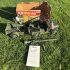 Vintage 1965 GI Joe Hasbro 7000 Jeep Combat Set With Trailer & Searchlight