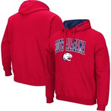 Men's Colosseum  Red South Alabama Jaguars Arch & Logo Hoodie