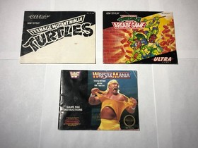 Lote manual NES 6, SMB 2, &iexcl;perforado!!, Double Dragon 2, TMNT, TMNT 2, WWF 