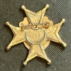 Masonic Knights Templar Medal Medallion Red Enamel Gold Blue Maltese Cross — photo 2