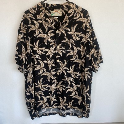 VTG Paradise Found Hawaiian Shirt XXL Tom Selleck Magnum PI Wood Button 52''Chest