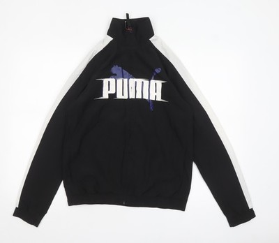 Puma Trainingsjacke Herren schwarz Stehkragen Full Zip Größe 164