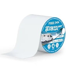 RV Roof Sealant Tape, 6 Inch X 50 Foot Natural White Roofing Repair 6in 50ft