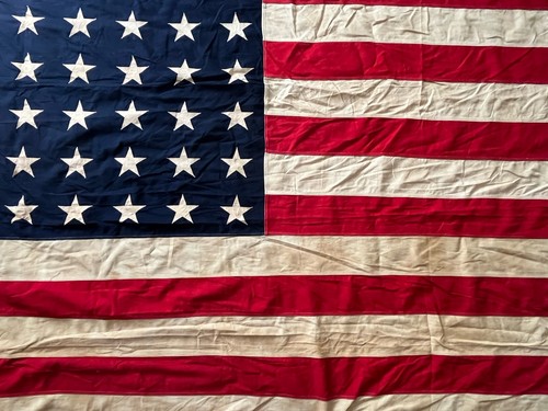 WW2 US Army quartermaster  Marked 48 Star US Flag KIA A tribute