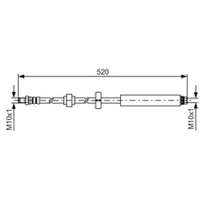 1x ORIGINAL® Bosch Bremsschlauch Vorne für Citroën C3 II C4 CACTUS DS3 C3