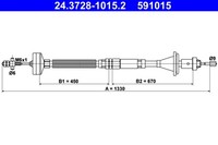 Ate 24.3728-1015.2 Seilzug, KupplungsbetäTigung FüR Renault
