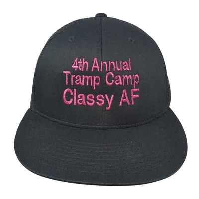 4th Annual Tramp Camp Classy AF Snapback Trucker Hat Black OS Pacific Headwear