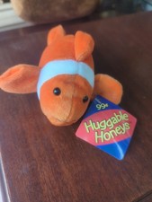 Vintage Huggable Honeys Zangreen Plush Beanie Orange White Fish 