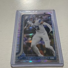 Aiden Hutchinson 2025 Topps Chrome #104 DE Detroit Lions Pulsar Refractor