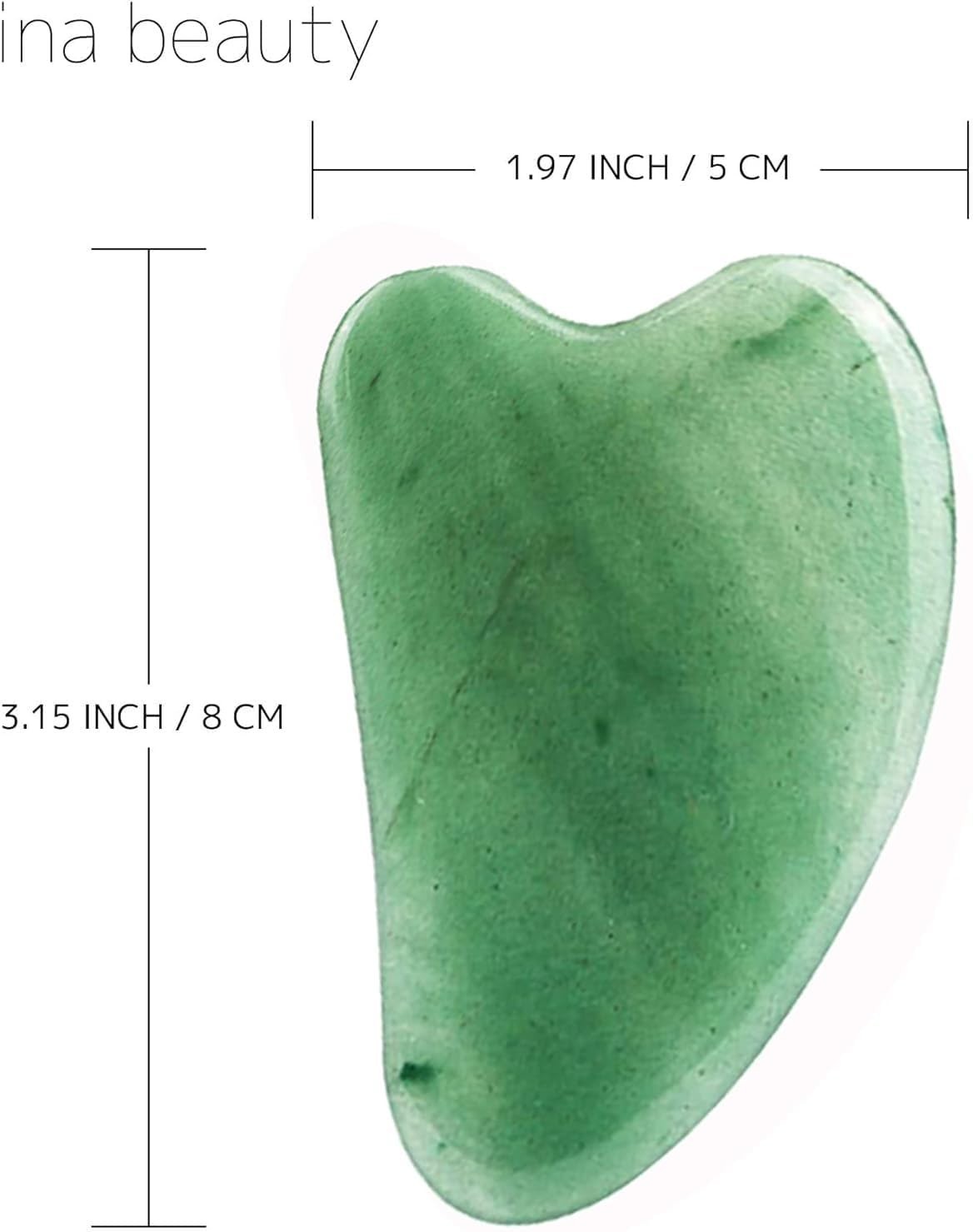 Large Jade Gua Sha for Face Massage - Reduce Puffiness and Fine Lines