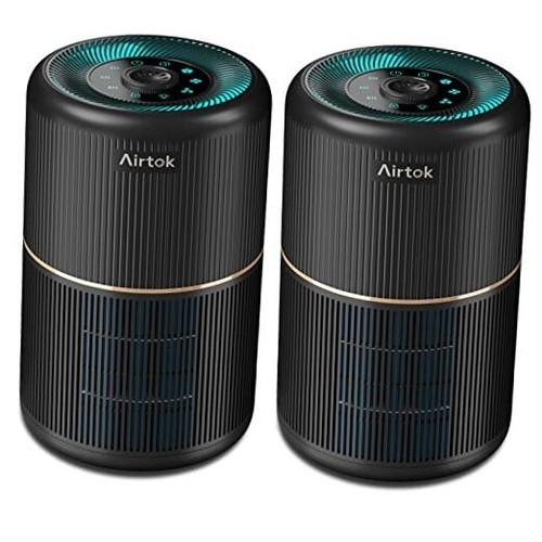 2 Pack Air Purifier for Home Bedroom, Office Desktop Air Cleaners with 12pcs