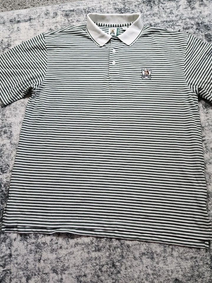 Camisa Polo Ashworth 2007 US Open Oakmont Verde Blanco Rayas Para Hombre Talla XXL Golf Foto 2 de 4