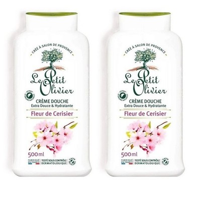 Le Petit Olivier Kirschblüte   Duschcreme, 500 ml ( 2 Stück)