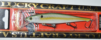 lucky craft flash pointer 115  4.5'' slow suspending jerkbait  green sexy shad