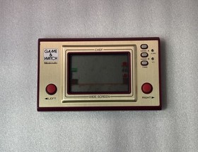 NINTENDO GAME AND & WATCH Chef Wide Screen 1981 tested very good free shipping