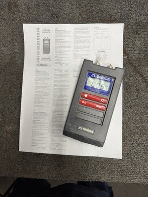 Omega HHP-103 Digital Handheld Air Pressure Manometer ''Very Low Range'' w/ Manual