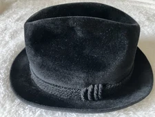 Habig Vienna Vintage Black Fedora Hat Classy Style