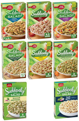 3 Suddenly Salad Mixes: Caesar-BLT-Classic-Italian-Broccoli Parm-Herb & Garlic