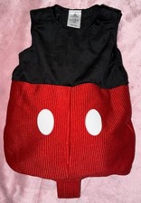 Disney Store Plush Mickey Mouse Costume Baby Size 12-18 Months Bodysuit Only