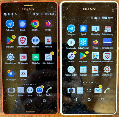 Sony Xperia Z3 Compact und Sony Xperia Z1 Compact (D5503)