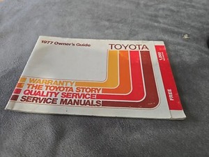 1977 Toyota Factory Original Owners Guide