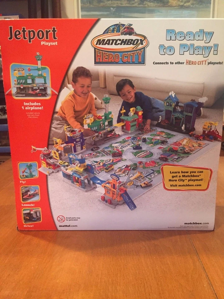 Juego Matchbox Hero City 2003 Jetport con helicóptero y Metro Jet nuevo en caja nuevo en paquete Foto 3 de 4