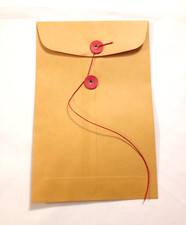 Manilla envelopes 5-1/2" X 8-1/2" string closure Lot of 25 Free shipping