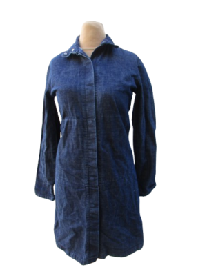 Robe En Jean Sessun Taille S - Marine Midi - 100% Coton - Parfait État Occasion