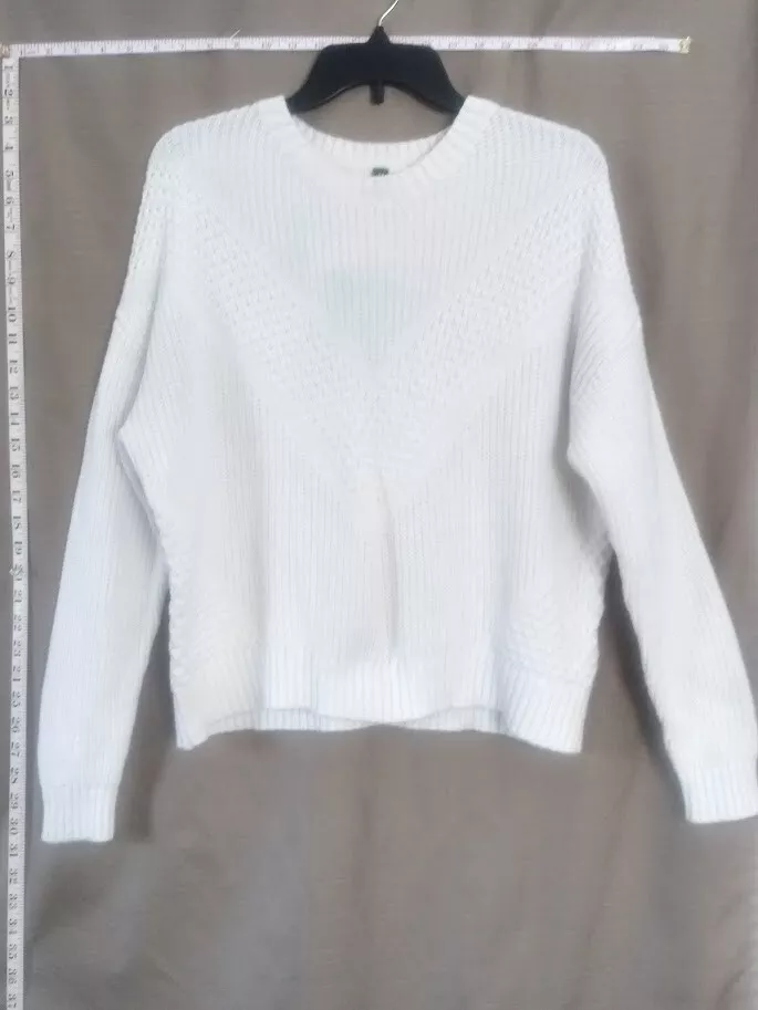 Divided H M White Knit M womans teens Fall winter sweater