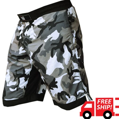 ISH SPORTS MMA Kick Boxing Short Camouflage Grappling Muay Thai Men’s Fight Wear Cage