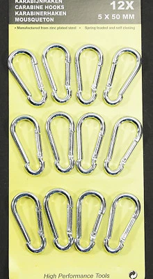 MARKENLOS 12X HAKEN SCHLÜSSELANHÄNGER KARABINER KARABINERHAKEN SET SCHNAPPHAKEN NEUE